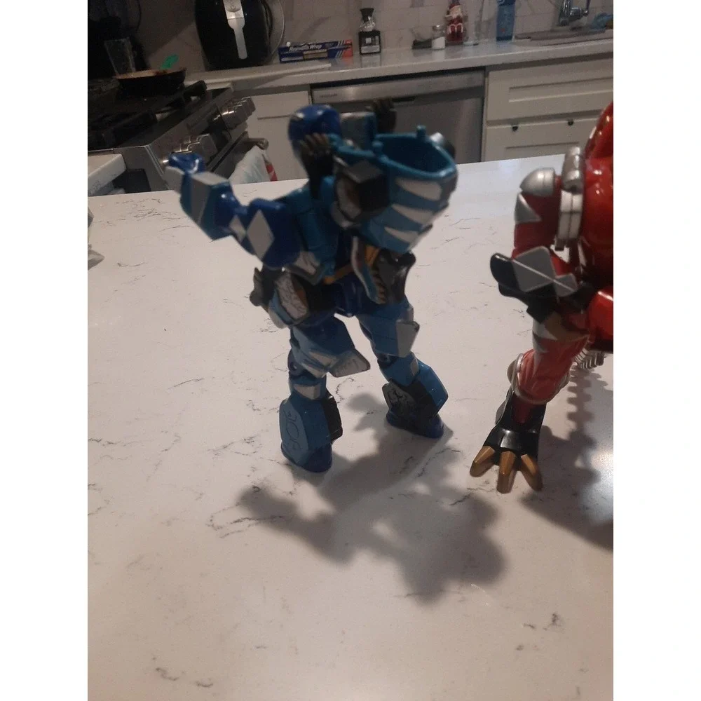 Power Rangers Dino Thunder Blue Ranger And Red Ranger Transforming Dimetrozor